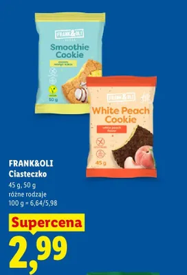 Ciasteczko Frank&Oli Vital Smoothie Cookie ananas mango kokos wegańskie promocja w Lidl