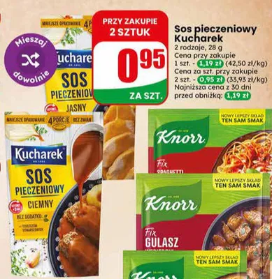 Sos pieczeniowy Kucharek promocja w Dino