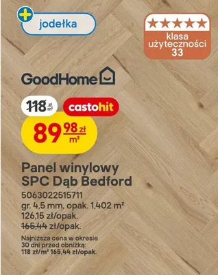 Panel winylowy SPC dąb Bedford promocja w Castorama
