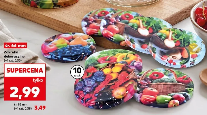 Zakrętki dekoracyjne 10-pak śr. 82 mm promocja w Kaufland
