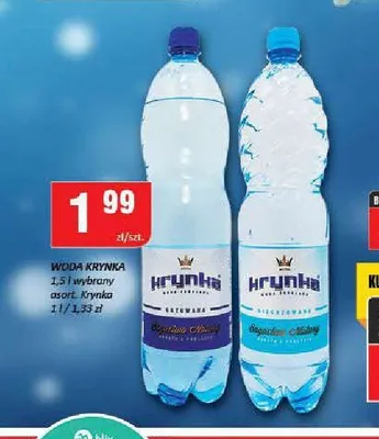 Woda Krynka gazowana promocja w Chorten