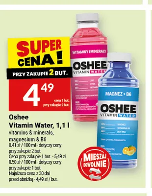Woda witaminowa Oshee Vitamin Water magnesium & B6 promocja w Twój Market