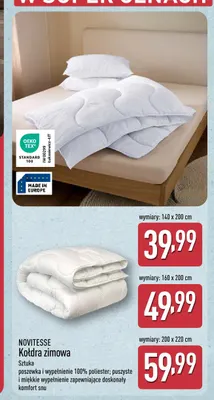 Kołdra zimowa Novitesse 160x200 cm promocja w Aldi
