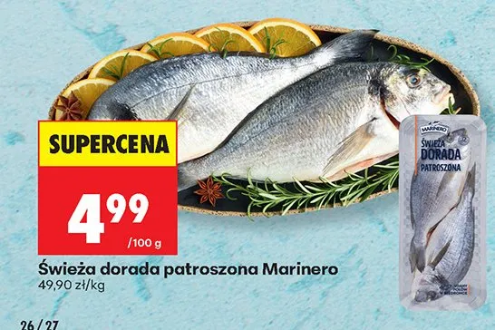 Świeża dorada patroszona promocja w Biedronka
