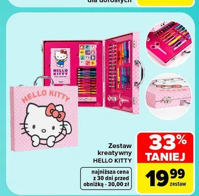 Zestaw kreatywny Hello Kitty promocja w Carrefour