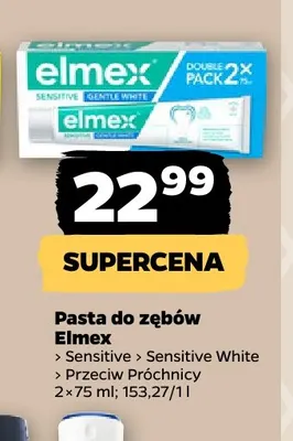 Pasta do zębów Sensitive White Elmex 2-pak promocja w Netto