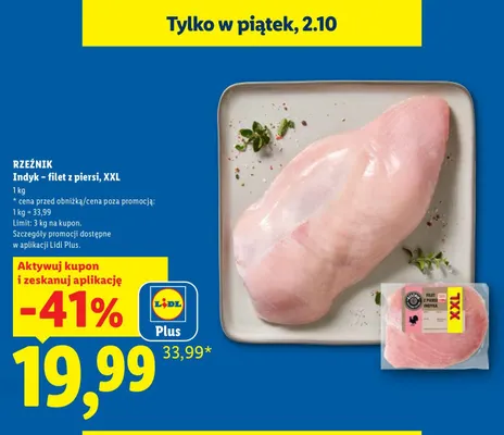 Indyk filet z piersi XXL Rzeźnik promocja w Lidl