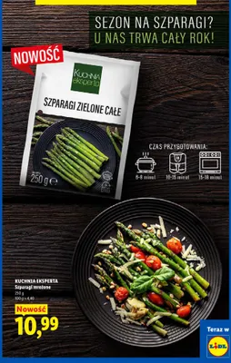 Szparagi zielone całe mrożone Kuchnia Eksperta promocja w Lidl