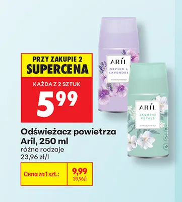 Odświeżacz powietrza Aril Jasmine Petals promocja w Biedronka