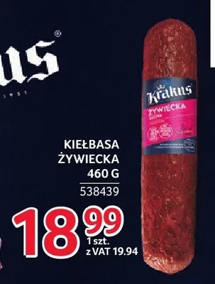 Kiełbasa Żywiecka Krakus promocja w Selgros
