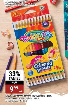 Kredki ołówkowe trójkątne Colorino Kids Duo Colours promocja w bi1