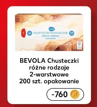 Chusteczki higieniczne Bevola 2-warstwowe promocja w Kaufland