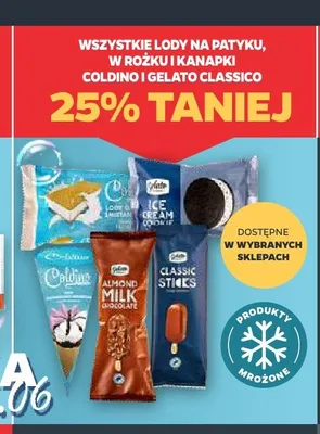 Lody kanapka Gelato Classico promocja w Netto