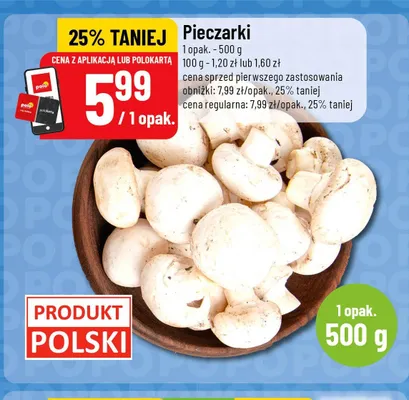 Pieczarki promocja w POLOmarket