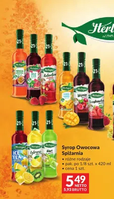 Syrop o smaku wiśniowym Herbapol Owocowa Spiżarnia promocja w Makro