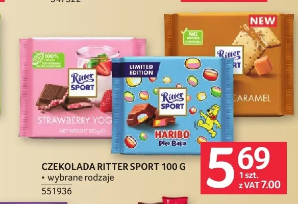 Czekolada Ritter Sport Caramel promocja w Selgros