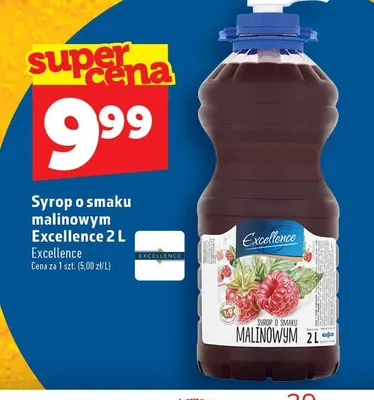 Syrop o smaku malinowym Excellence promocja w TOPAZ