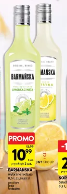 Likier Barmańska Limonka z miętą promocja w Intermarche