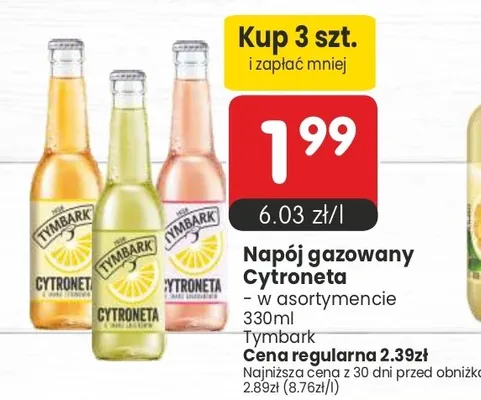 Napój gazowany Cytroneta Tymbark promocja w Market Point