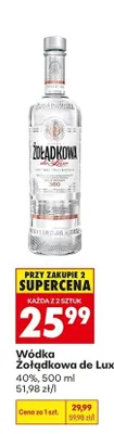 Wódka Żołądkowa de Luxe 40% promocja w Biedronka
