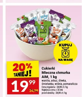 Cukierki Mleczna chmurka AIM śliwka promocja w Twój Market