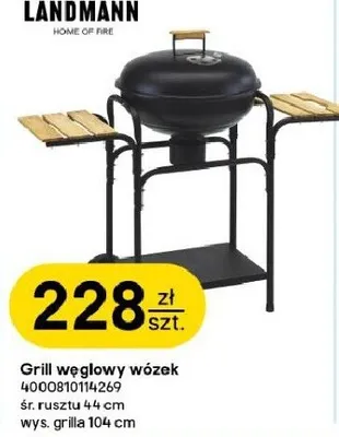 Grill węglowy wózek Landmann promocja w Castorama