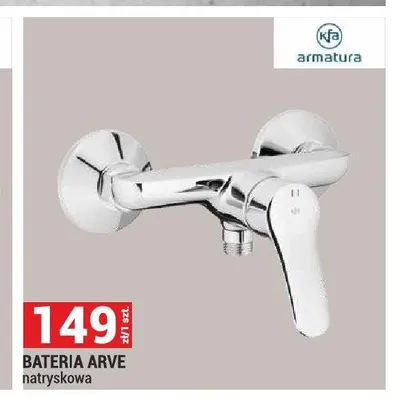 Bateria natryskowa KFA Armatura Arve promocja w Merkury Market
