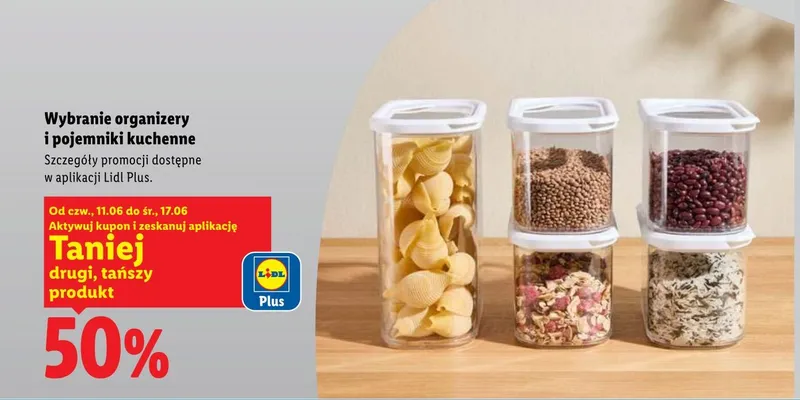 Wybrane organizery i pojemniki kuchenne promocja w Lidl