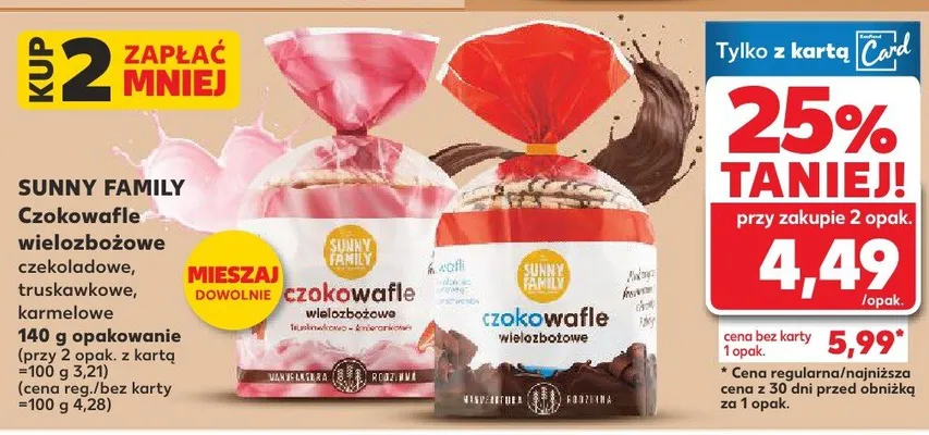 Czokowafle wielozbożowe truskawkowe promocja w Kaufland