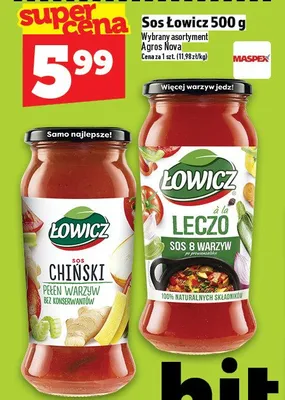 Sos chiński Łowicz pełen warzyw bez konserwantów promocja w TOPAZ