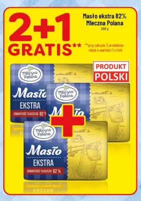 Masło ekstra 82% Mleczna Polana promocja w POLOmarket