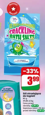 Sól strzelająca do kąpieli promocja w Dino