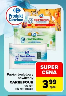 Papier toaletowy nawilżany dla dzieci Carrefour promocja w Carrefour