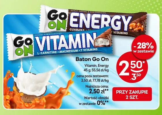 Baton Go On Vitamin promocja w Żabka