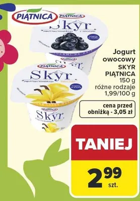Jogurt owocowy Skyr promocja w Carrefour Market