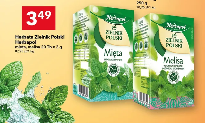 Herbata Zielnik Polski Herbapol melisa promocja w LEWIATAN