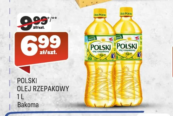 Olej rzepakowy Polski olej Bakoma promocja w Społem Praga