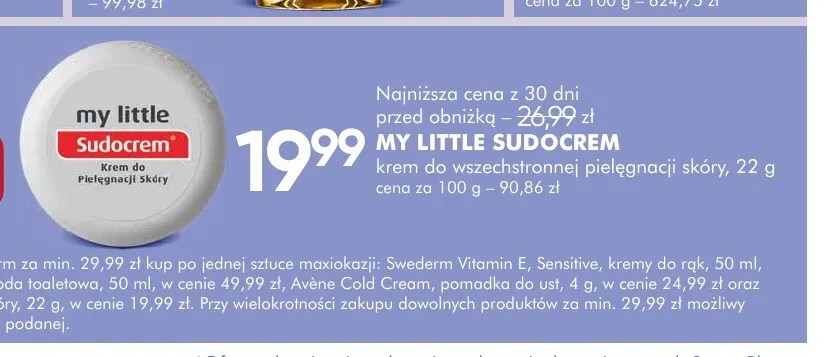 Krem do wszechstronnej pielęgnacji skóry My Little Sudocrem promocja w Super-Pharm