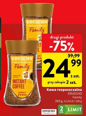 Kawa rozpuszczalna Eduscho Family promocja w Intermarche
