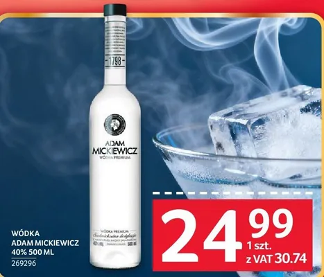 Wódka Adam Mickiewicz 40% 500ML promocja w Selgros