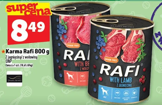 Karma Rafi z jagnięciną z wołowiną promocja w TOPAZ