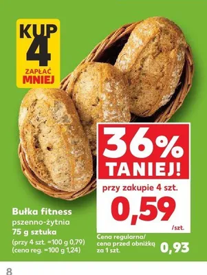 Bułka fitness pszenno-żytnia promocja w Kaufland