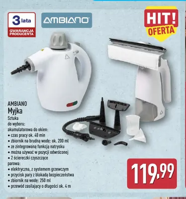 Myjka akumulatorowa do okien Ambiano promocja w Aldi