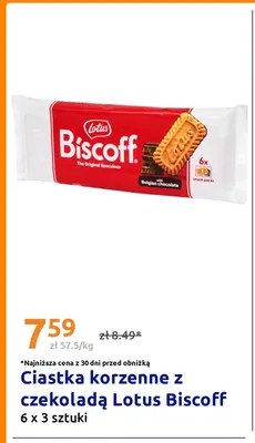 Ciastka korzenne z czekoladą Lotus Biscoff promocja w Action