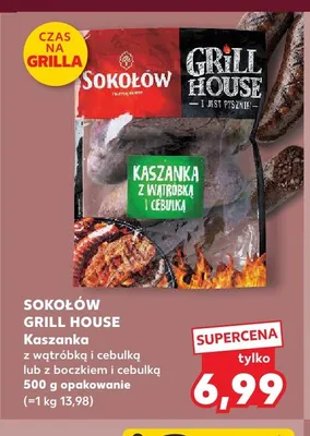 Kaszanka z boczkiem i cebulką Sokołów Grill House promocja w Kaufland