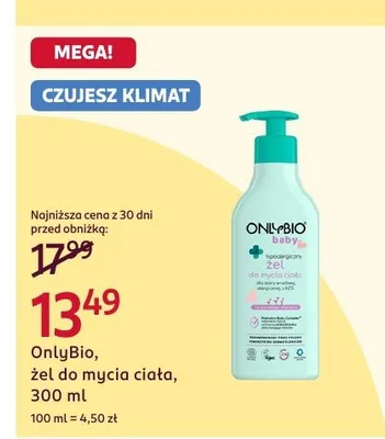 Żel OnlyBio do mycia ciała, 300 ml promocja w Rossmann