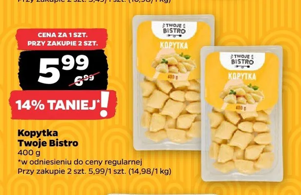 Kopytka Twoje Bistro promocja w Netto