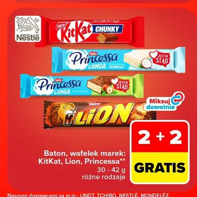 Wafelek Princessa Longa kokosowa promocja w Carrefour Market