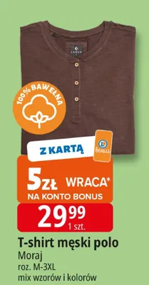 T-shirt męski polo promocja w Leclerc
