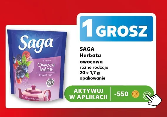 Herbata owocowa Saga Owoce leśne promocja w Kaufland